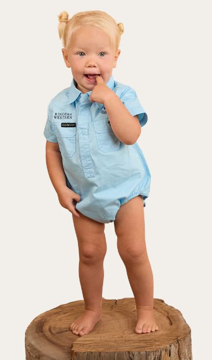 Ringers Western Babies Short Sleeve Work Shirt Romper