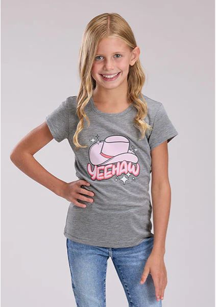 Roper Girls Five Star Collection SS Tee Solid Grey