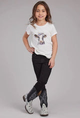 Roper Girls Five Star Collection SS T-Shirt White