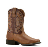 Ariat AW25 Youth Ruidoso Western Boot Pearl/Chocolate Brown