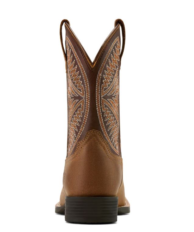 Ariat AW25 Youth Ruidoso Western Boot Pearl/Chocolate Brown