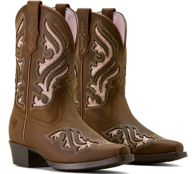 Ariat AW26 Kid's Fashion Bliss D Toe Sassy Brown Boots