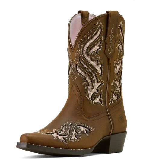 Ariat AW26 Kid's Fashion Bliss D Toe Sassy Brown Boots