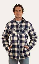 Ringers Western Mens Sawyer Sherpa Flannel - Navy