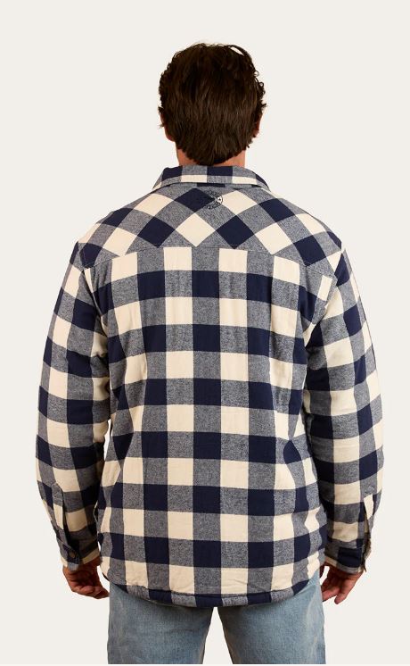 Ringers Western Mens Sawyer Sherpa Flannel - Navy