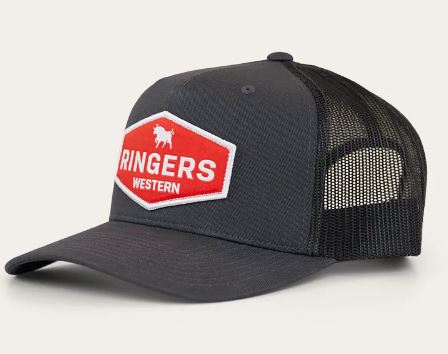 Ringers Western Scotty Trucker Cap Charcoal/Red