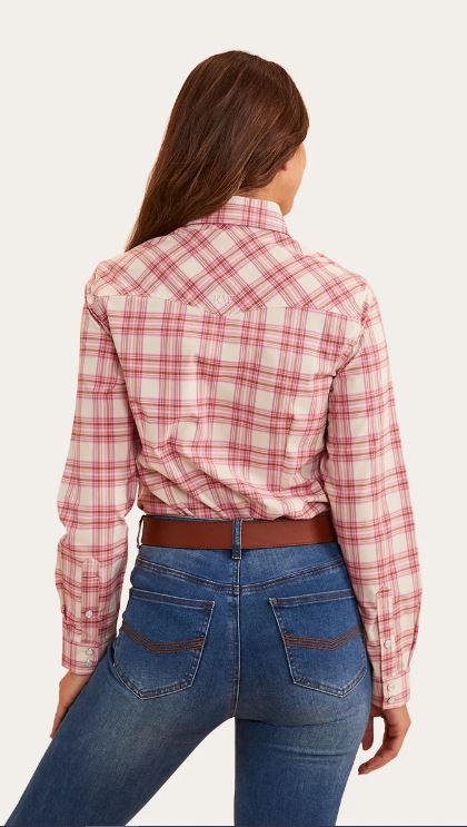 Ringers Western Womens Silverlake Western Shirt - Pink Check