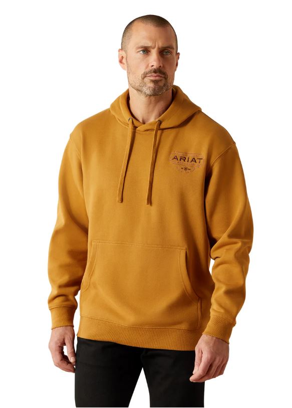 Ariat W26 Mens Southwest Simple Buckle Hoodie Bone Brown