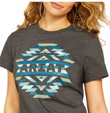 Ariat Womens Southwest Classic SS Tee Charcoal Heather