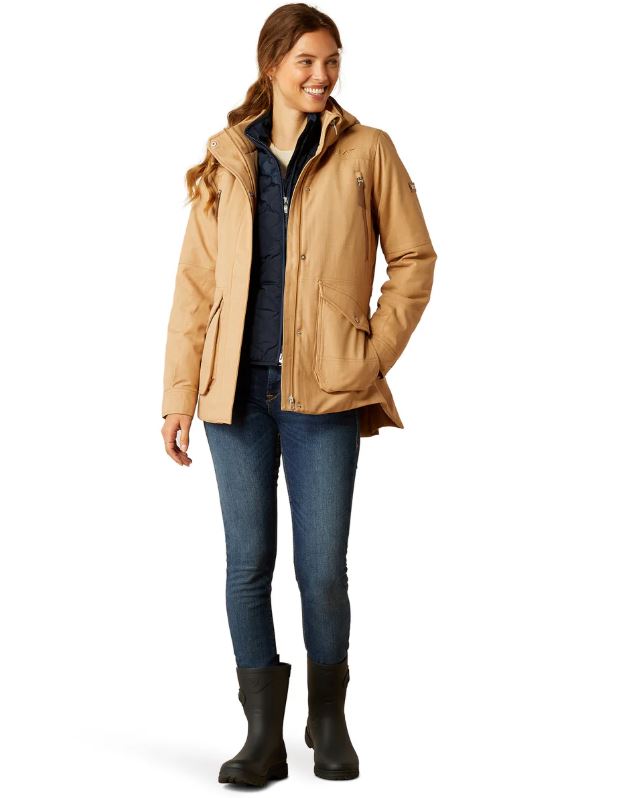Ariat W25 Womens Sterling Waterproof Insulated Parka Tannin