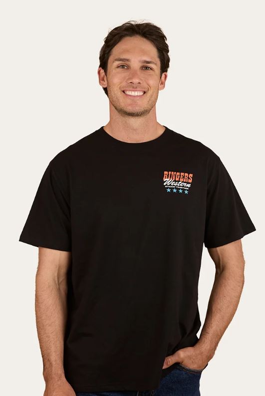 Ringers Western SS27 Mens Stickin Together Loose Fit T-Shirt Black