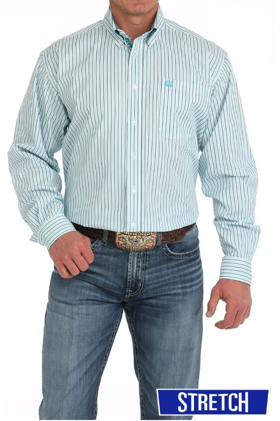 Cinch S51 Mens Striped Button Down Western Shirt