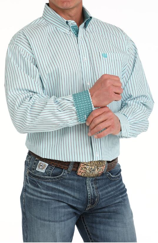 Cinch S51 Mens Striped Button Down Western Shirt