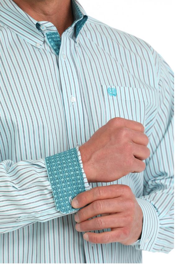 Cinch S51 Mens Striped Button Down Western Shirt