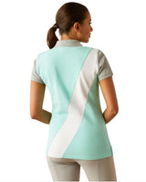 Ariat S25 Womens Taryn Polo Beach Glass/Electric Green