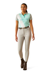 Ariat S25 Womens Taryn Polo Beach Glass/Electric Green