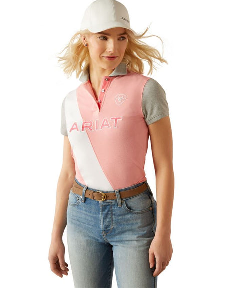 Ariat S25 Womens Taryn Polo Flamingo Pink/Coral Paradise