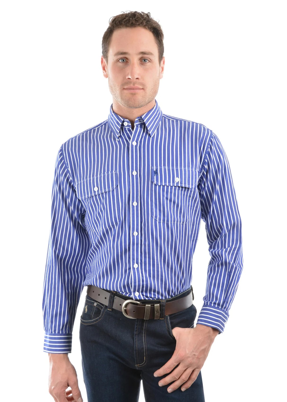 Thomas Cook Mens Winton Long Sleeve Stripe Shirt