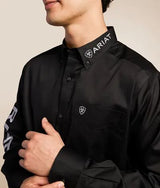 Ariat SS27 Mens Team Logo Lightweight Twill Classic Fit Shirt Black/Grey