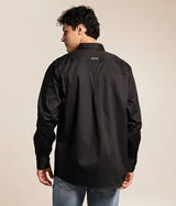 Ariat SS27 Mens Team Logo Lightweight Twill Classic Fit Shirt Black/Grey