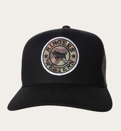 Ringers Western Signature Bull Trucker - Black with Camo