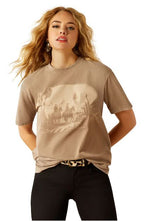 Ariat S25 Womens Western Mural SS Tee Washed Greige