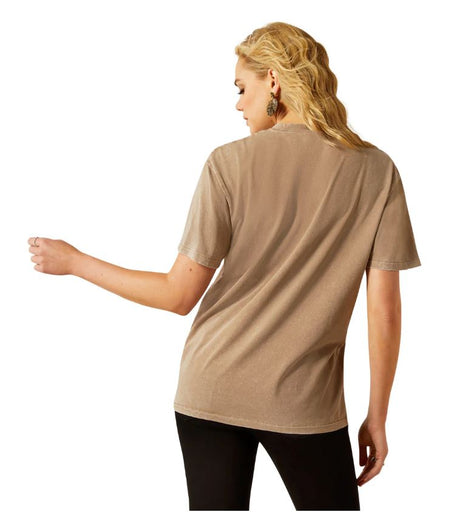 Ariat S25 Womens Western Mural SS Tee Washed Greige