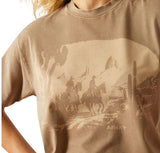 Ariat S25 Womens Western Mural SS Tee Washed Greige