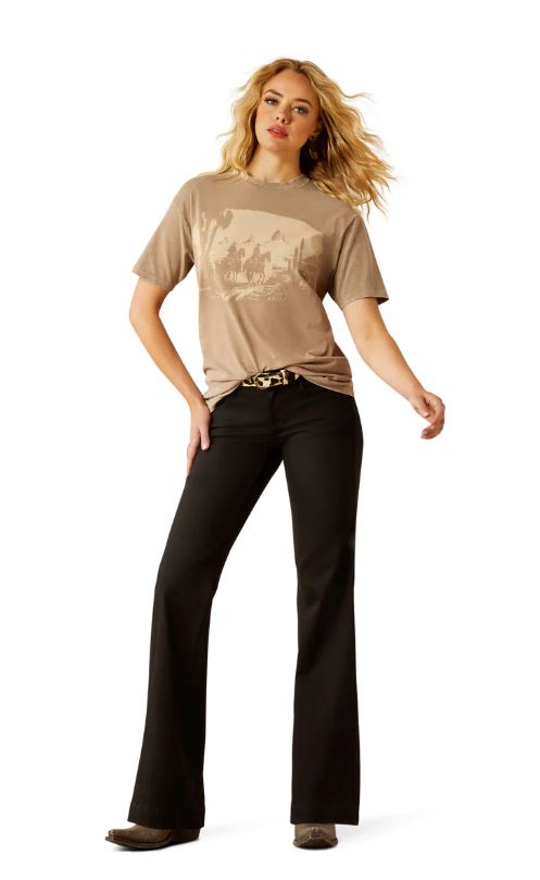 Ariat S25 Womens Western Mural SS Tee Washed Greige