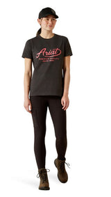Ariat S25 Womens Rebar Cotton Strong Worldwide Tee Charcoal Heather