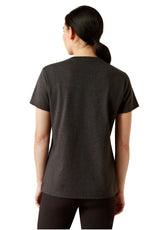 Ariat S25 Womens Rebar Cotton Strong Worldwide Tee Charcoal Heather