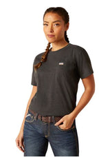 Ariat Womens Rebar Cotton Strong HQ SS T-Shirt Charcoal Heather