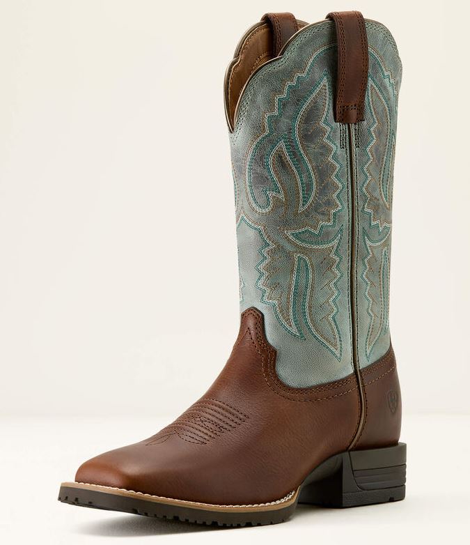 Ariat Womens Hybrid Ranchwork Peanut/Worn Denim