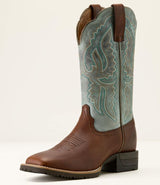 Ariat Womens Hybrid Ranchwork Peanut/Worn Denim