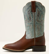 Ariat Womens Hybrid Ranchwork Peanut/Worn Denim