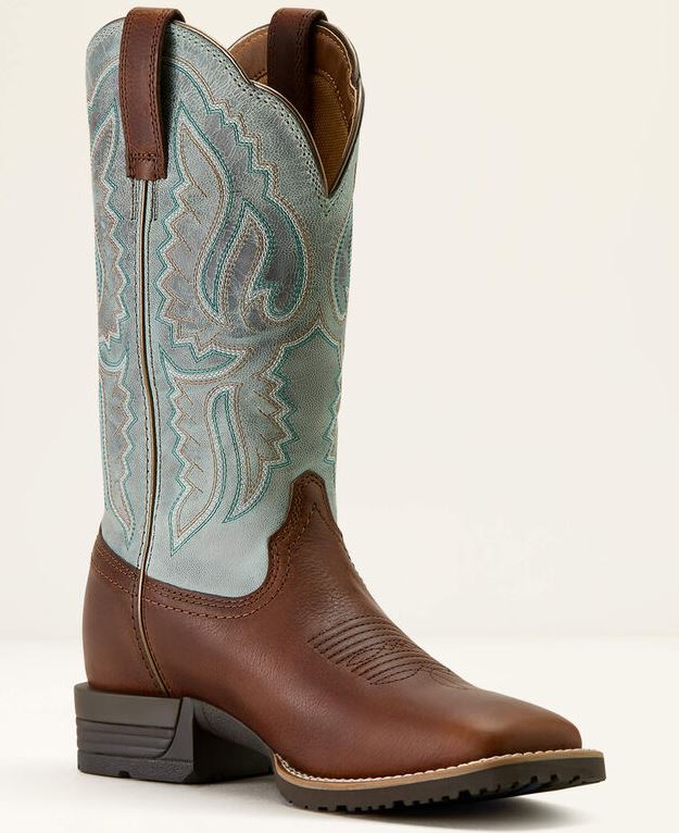 Ariat Womens Hybrid Ranchwork Peanut/Worn Denim
