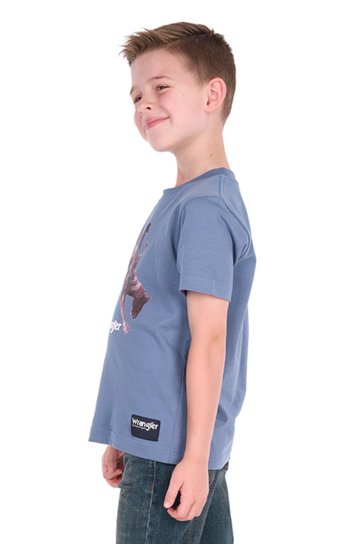 Wrangler SS27 Boys Michael Tee Storm Blue