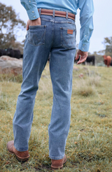 Wrangler Mens Classic Straight Leg Jean Original Stone 32Leg