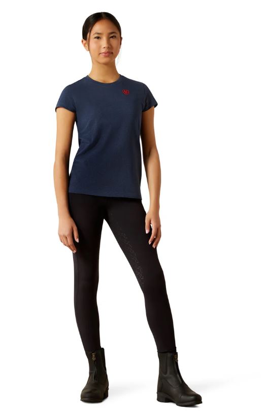 Ariat AW26 Youth BV Logo SS Tee Navy Heather