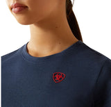 Ariat AW26 Youth BV Logo SS Tee Navy Heather