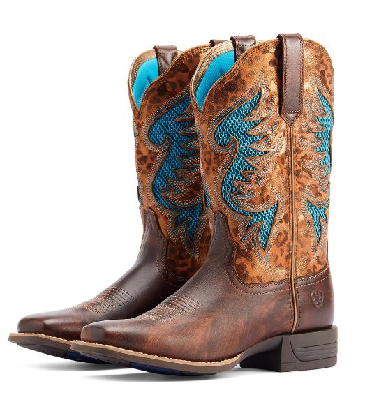 Ariat Womens Pinto Venttek 360 Yukon Brown/Gilded Leopard